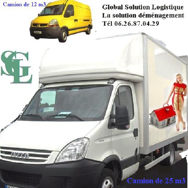 Location camion avec chauffeur <br />
Camion de 23 m3 et camionnette de 10 m3<br />
taxi camion